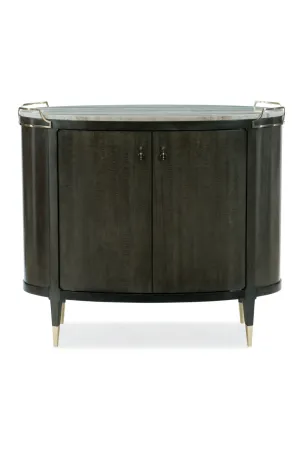 Oval Modern Bar Cabinet | Caracole Mix-ology