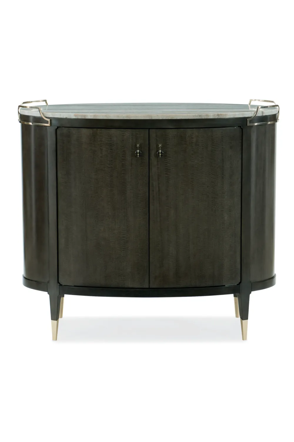 Oval Modern Bar Cabinet | Caracole Mix-ology