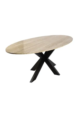 Oval Travertine Dining Table | OROA Avalon