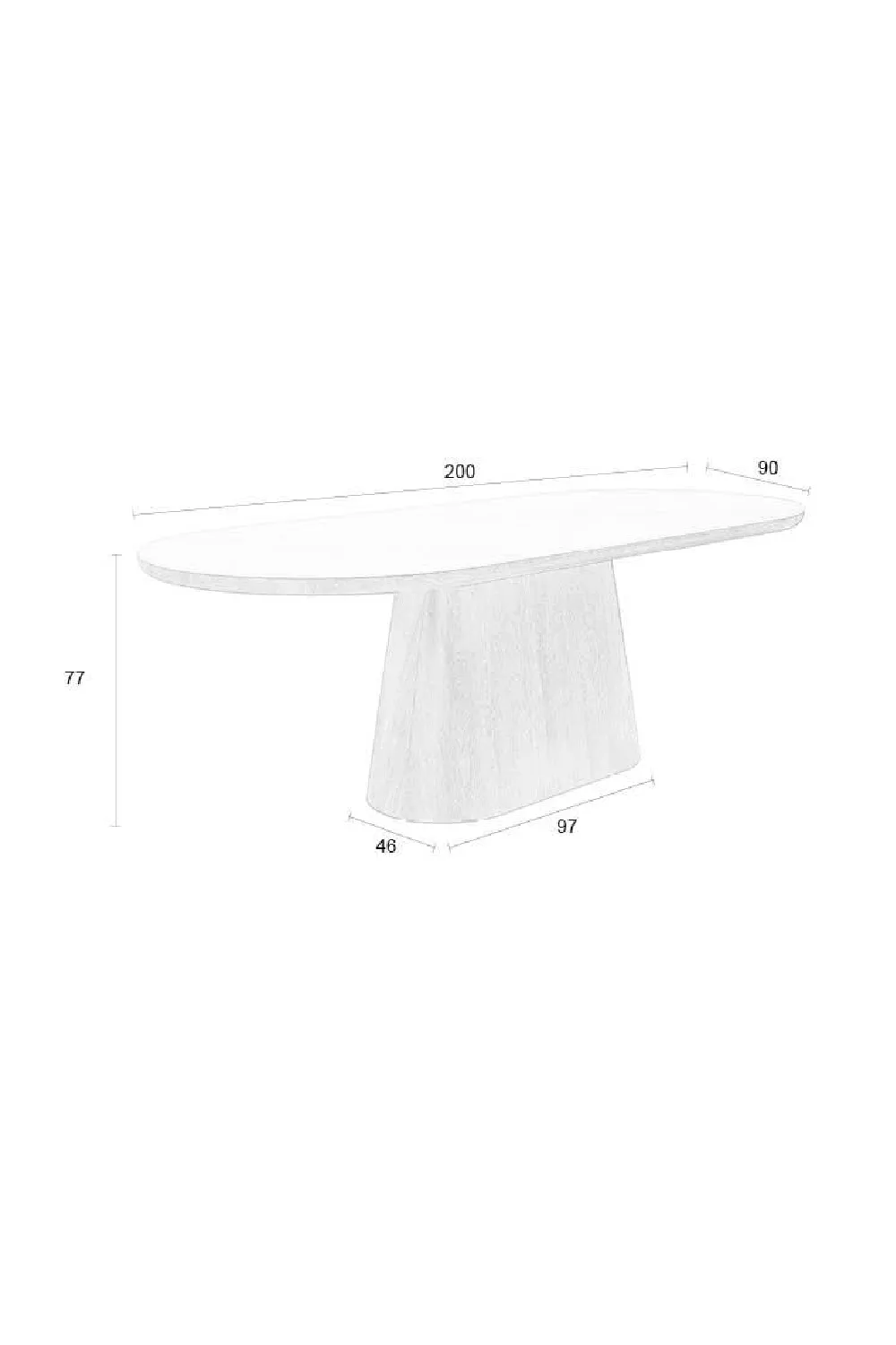 Oval Wood Dining Table | DF Almira