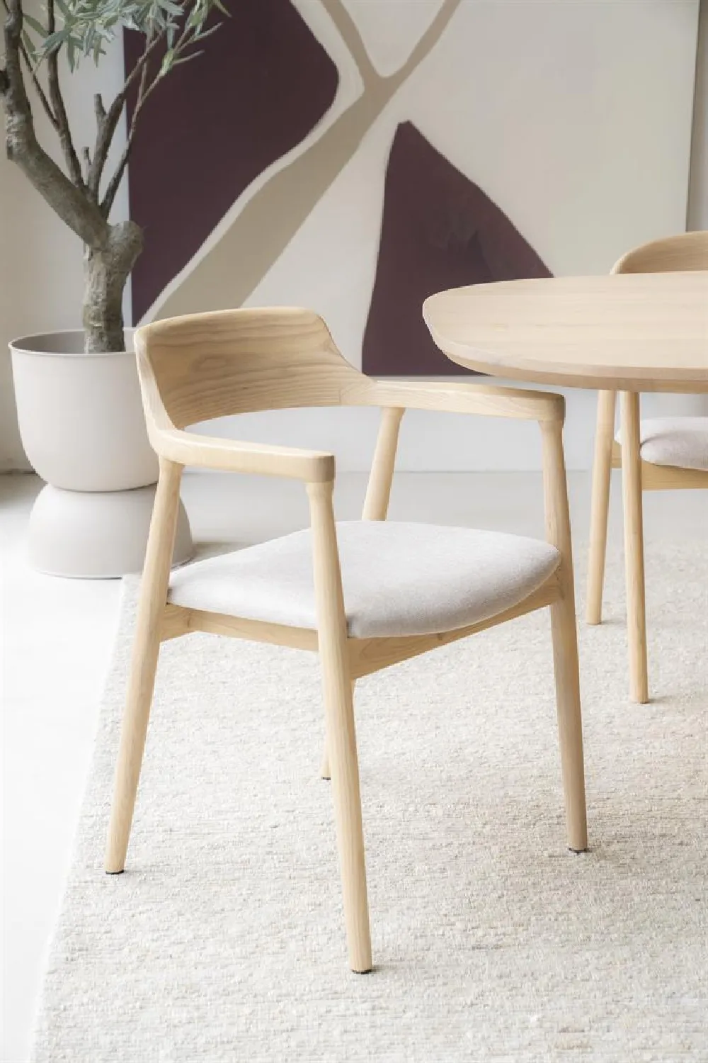 Padded Seat Ash Dining Chair | Eleonora Yorick