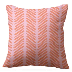 Pink & Orange Herringbone Pillow