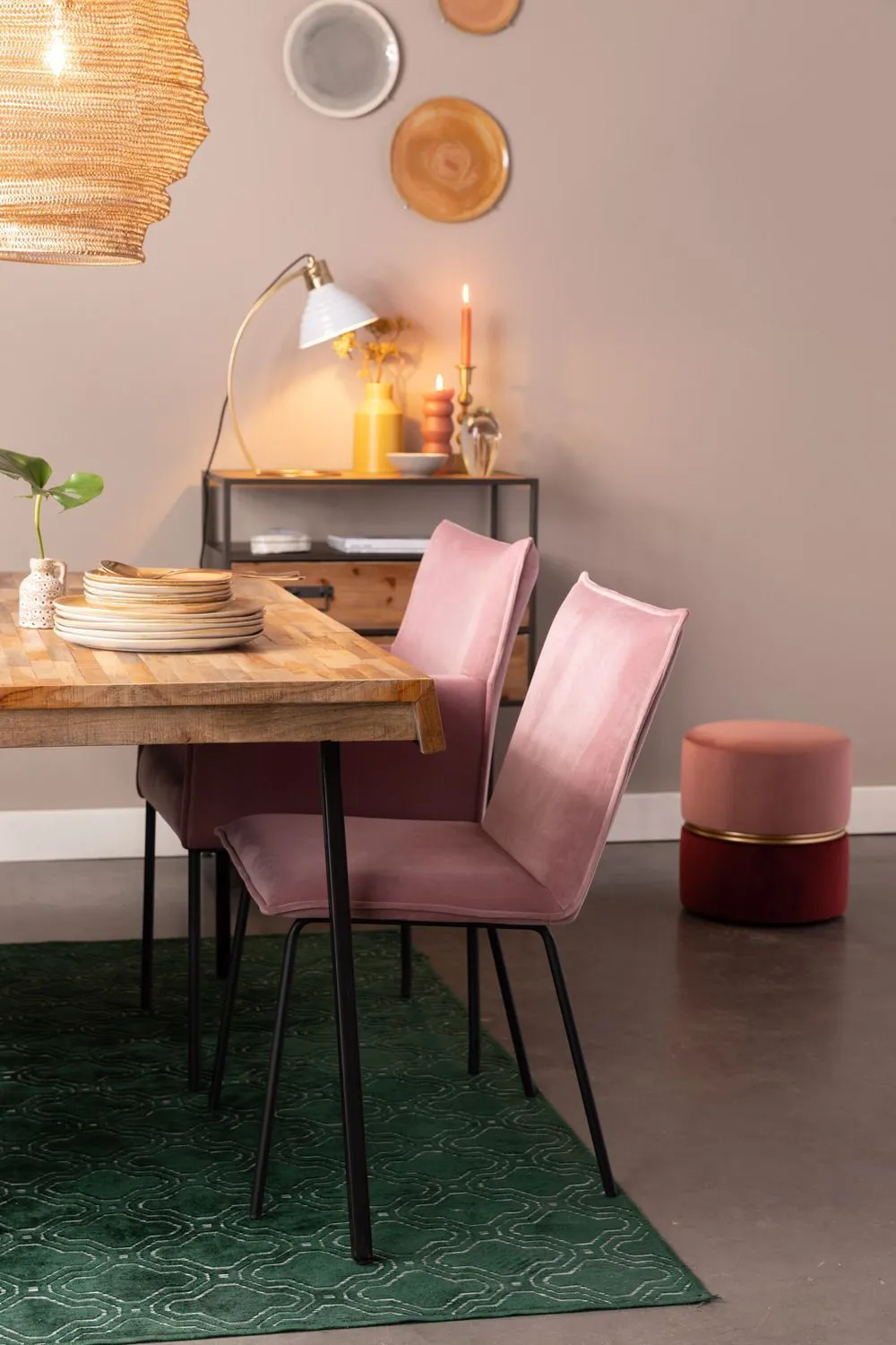 Pink Dining Chairs (2) | DF Floke