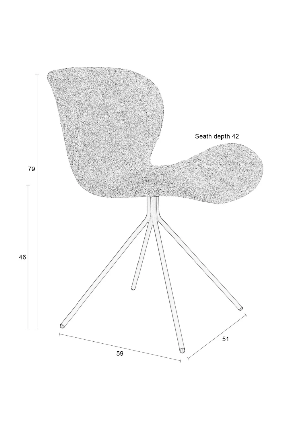 Quadrupod Shell Dining Chairs (2) | Zuiver OMG