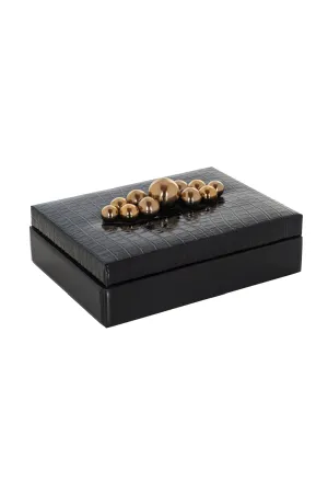 Rectangular Black Storage Box | OROA Nina