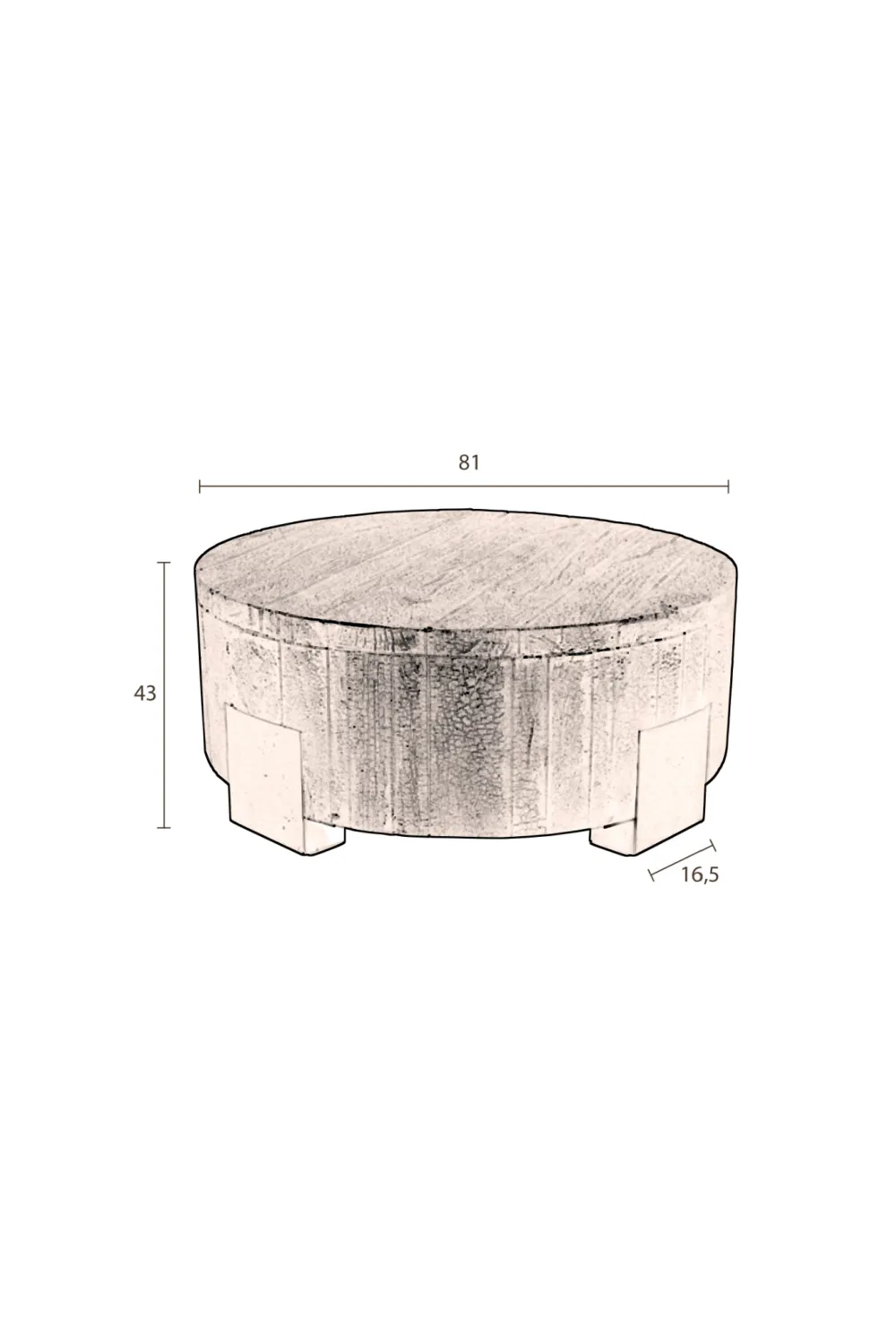 Round Acacia Coffee Table | Dutchbone Coals