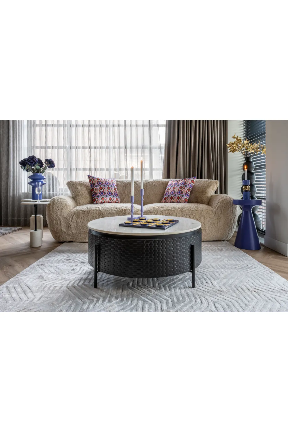 Round Marble Coffee Table | OROA Santorini