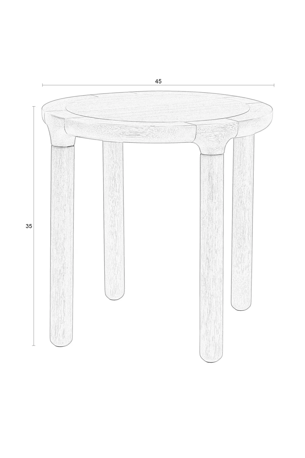 Round Oak Side Table | Zuiver Storm