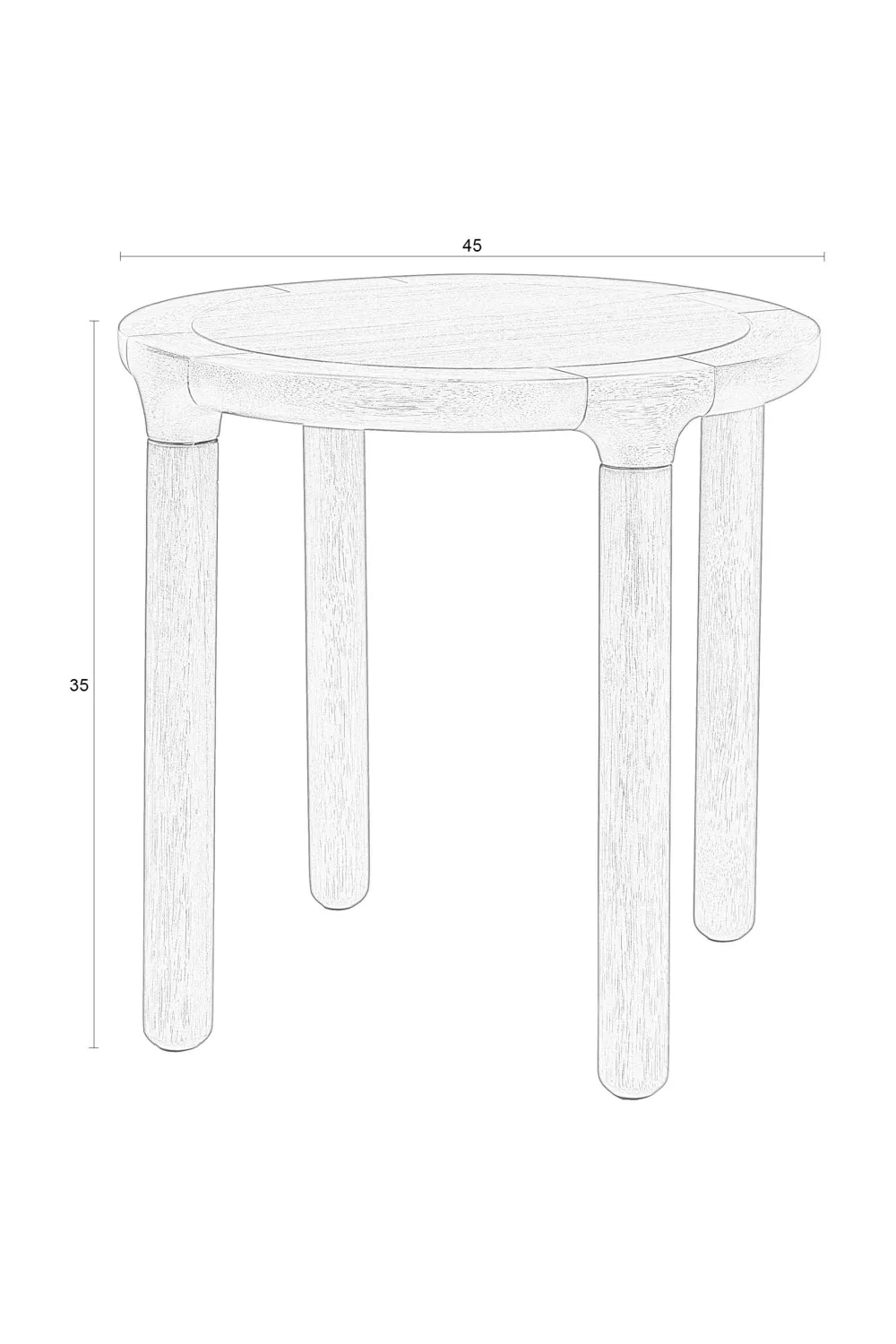 Round Oak Side Table | Zuiver Storm