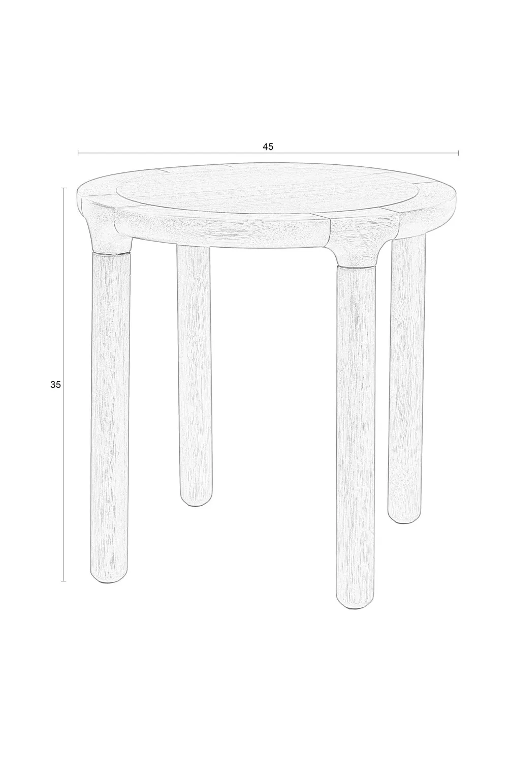 Round Oak Side Table | Zuiver Storm