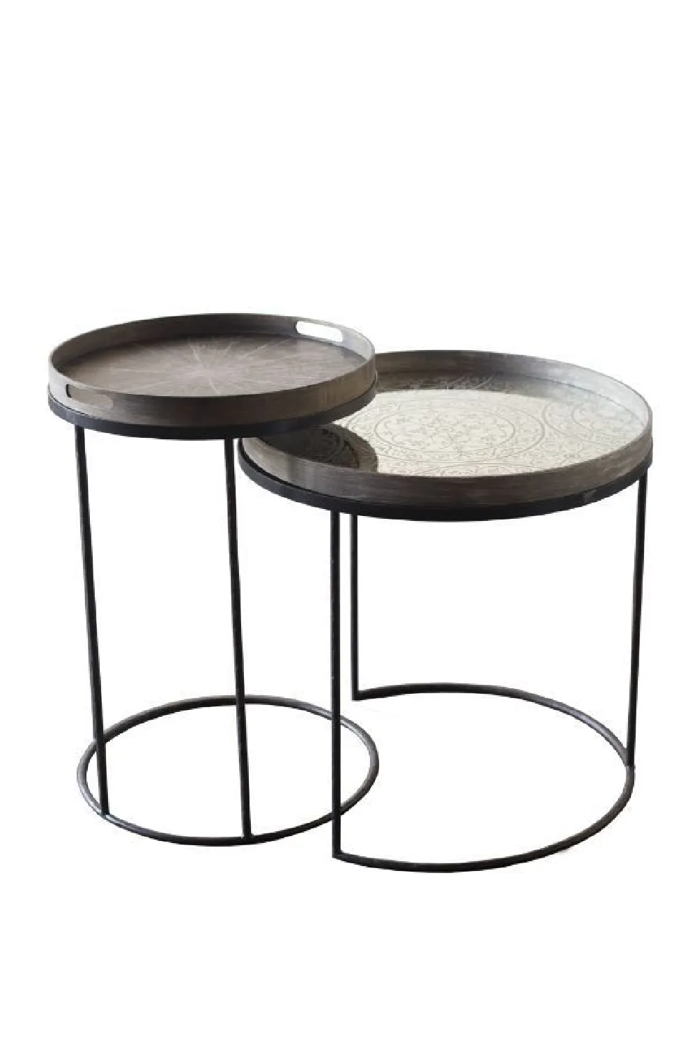 Round Tray Side Table Set (2) | Ethnicraft