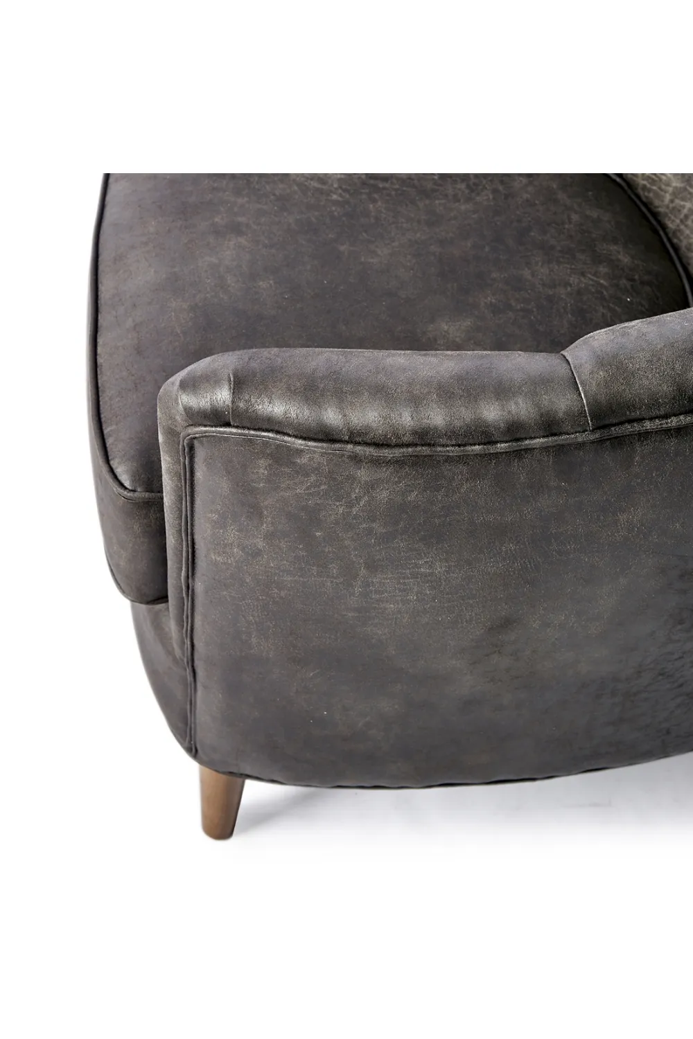 Rounded Leather Armchair | Rivièra Maison Rue Royale