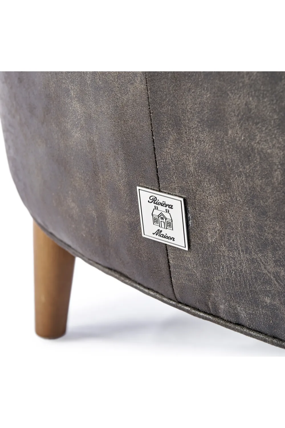 Rounded Leather Armchair | Rivièra Maison Rue Royale