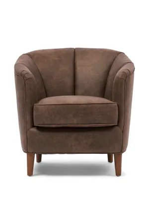 Rounded Leather Armchair | Rivièra Maison Rue Royale