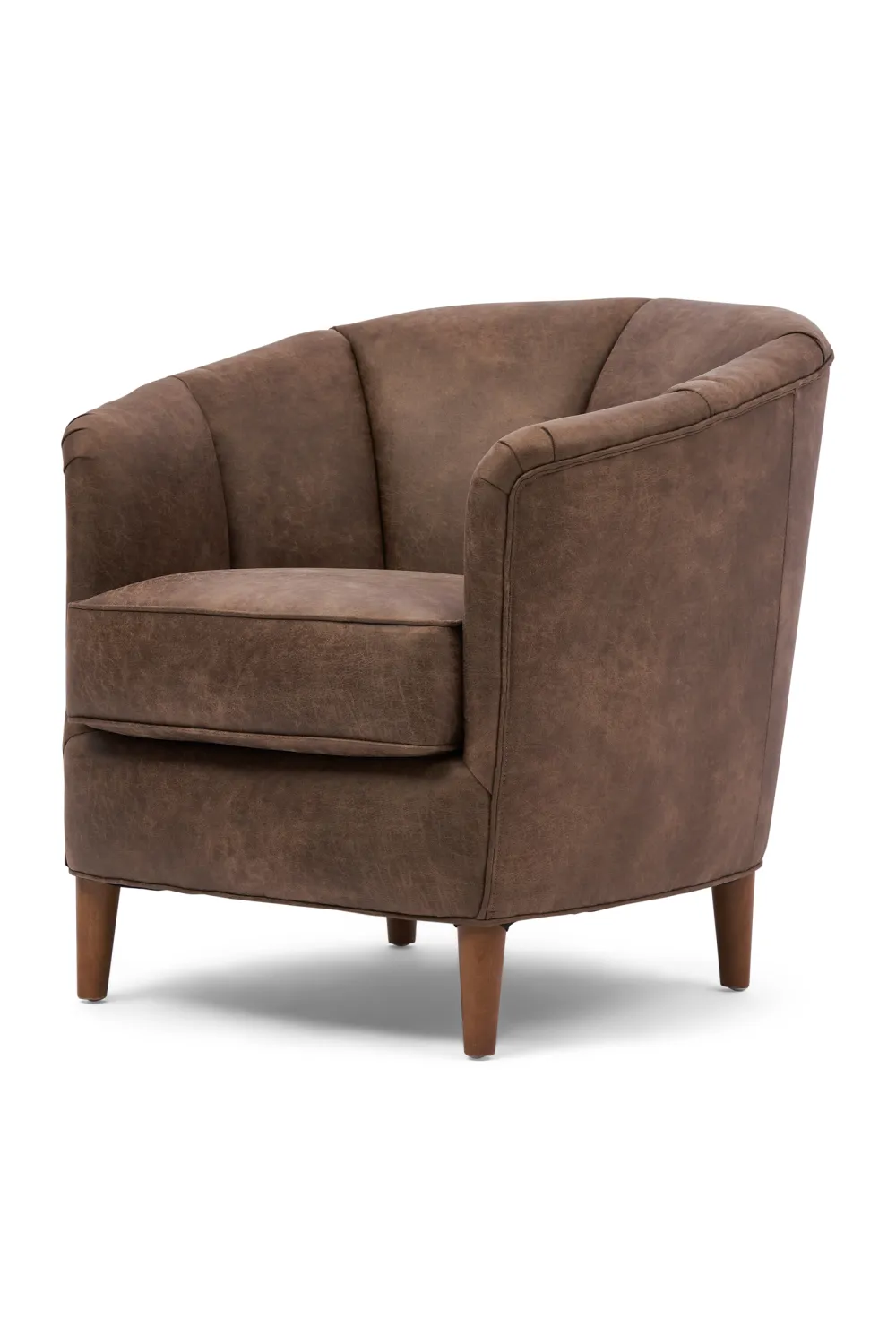 Rounded Leather Armchair | Rivièra Maison Rue Royale