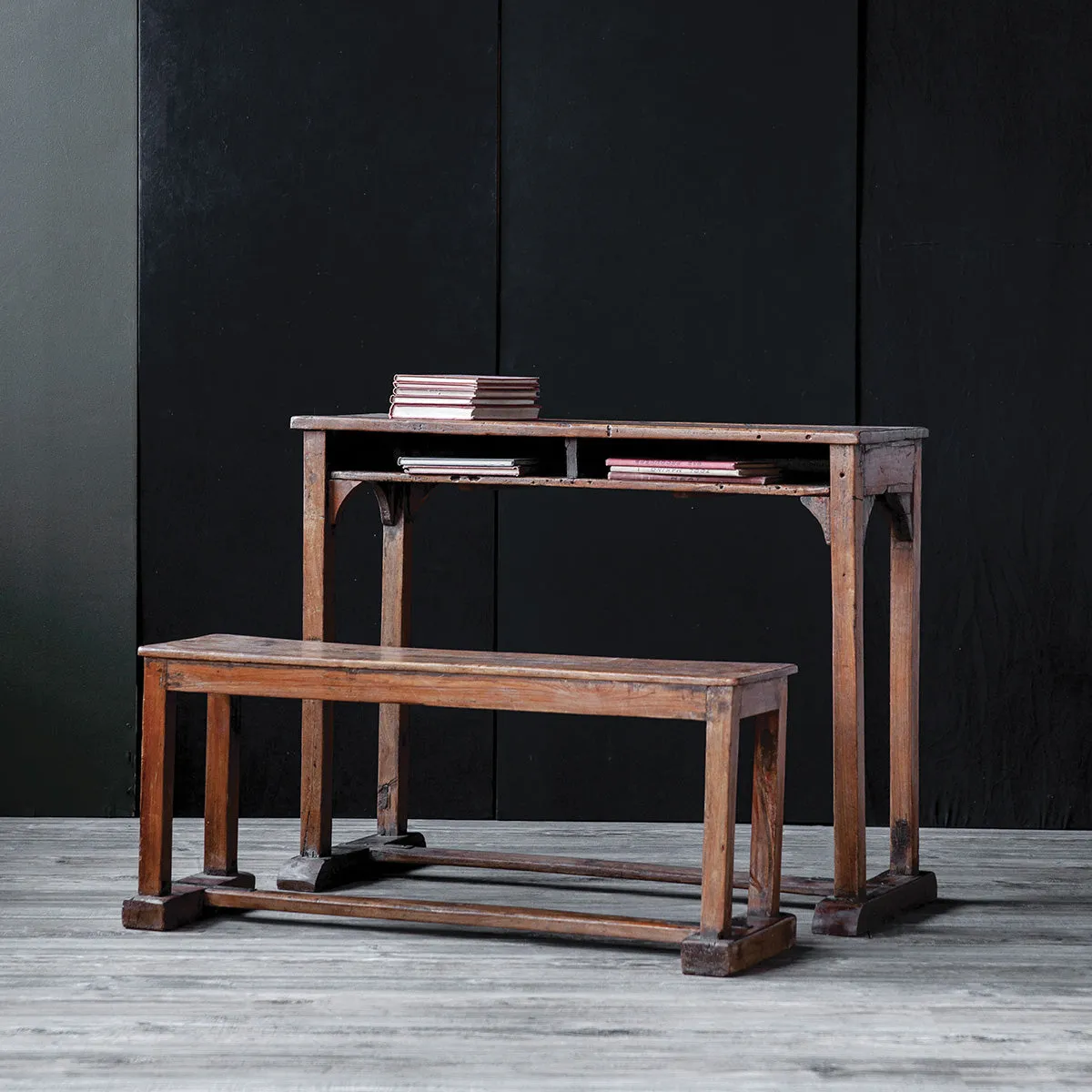 School Desk with Bench