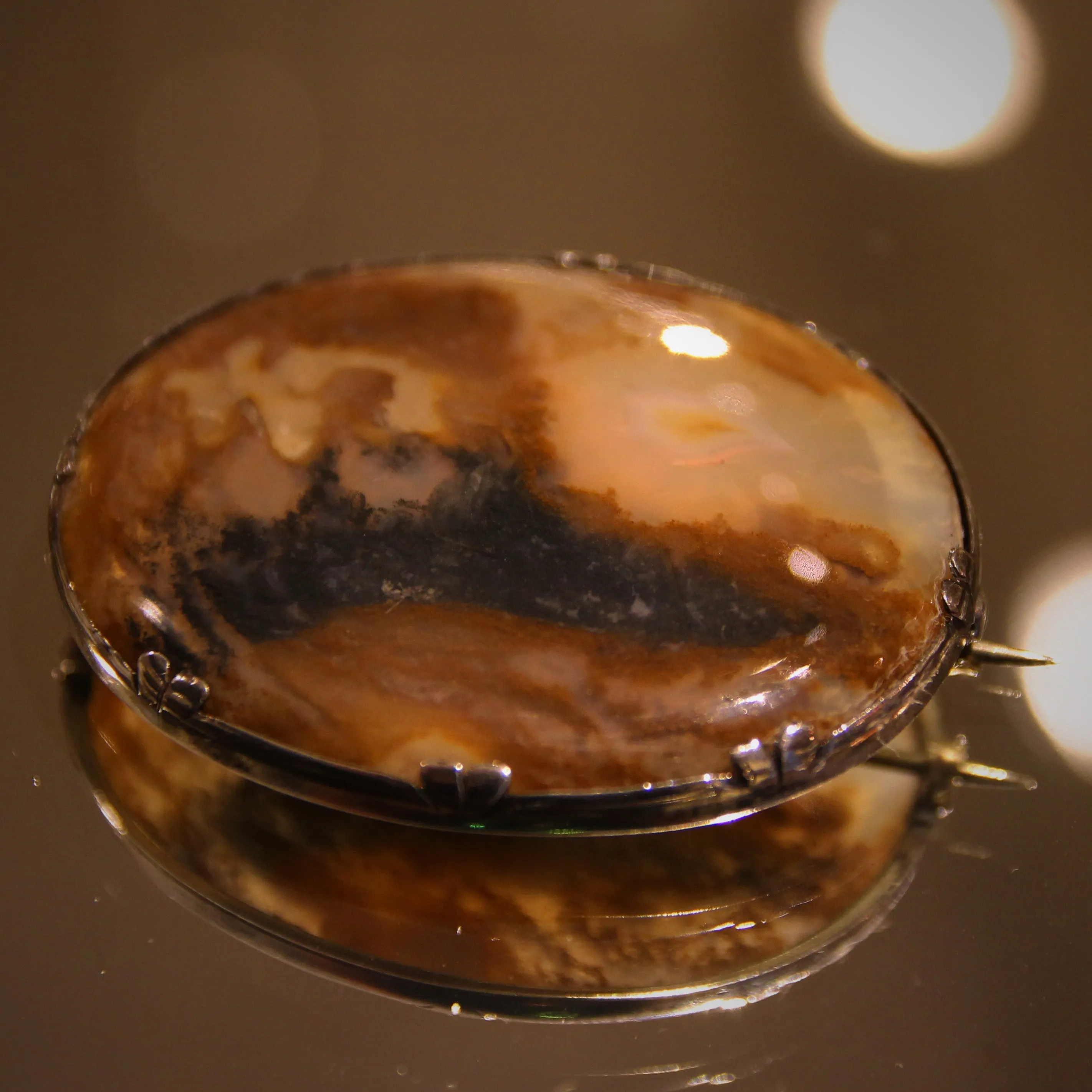 Scottish Moss Agate Pin