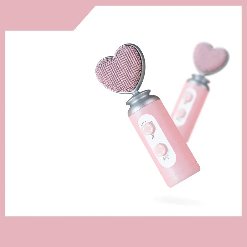 Shoppu Heart Professional USB Noise Reduction Pink Microphone For Mobile Phone