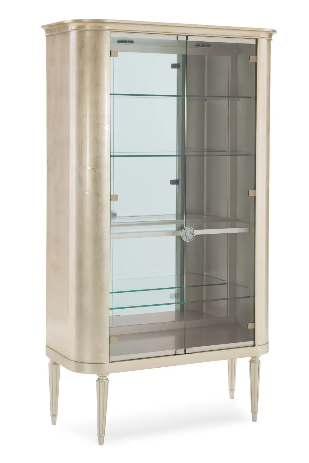 Silver Leaf Display Cabinet | Caracole Time To Reflect