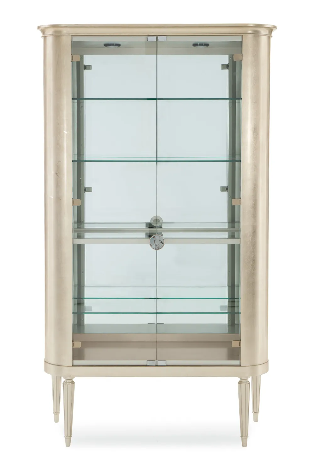 Silver Leaf Display Cabinet | Caracole Time To Reflect