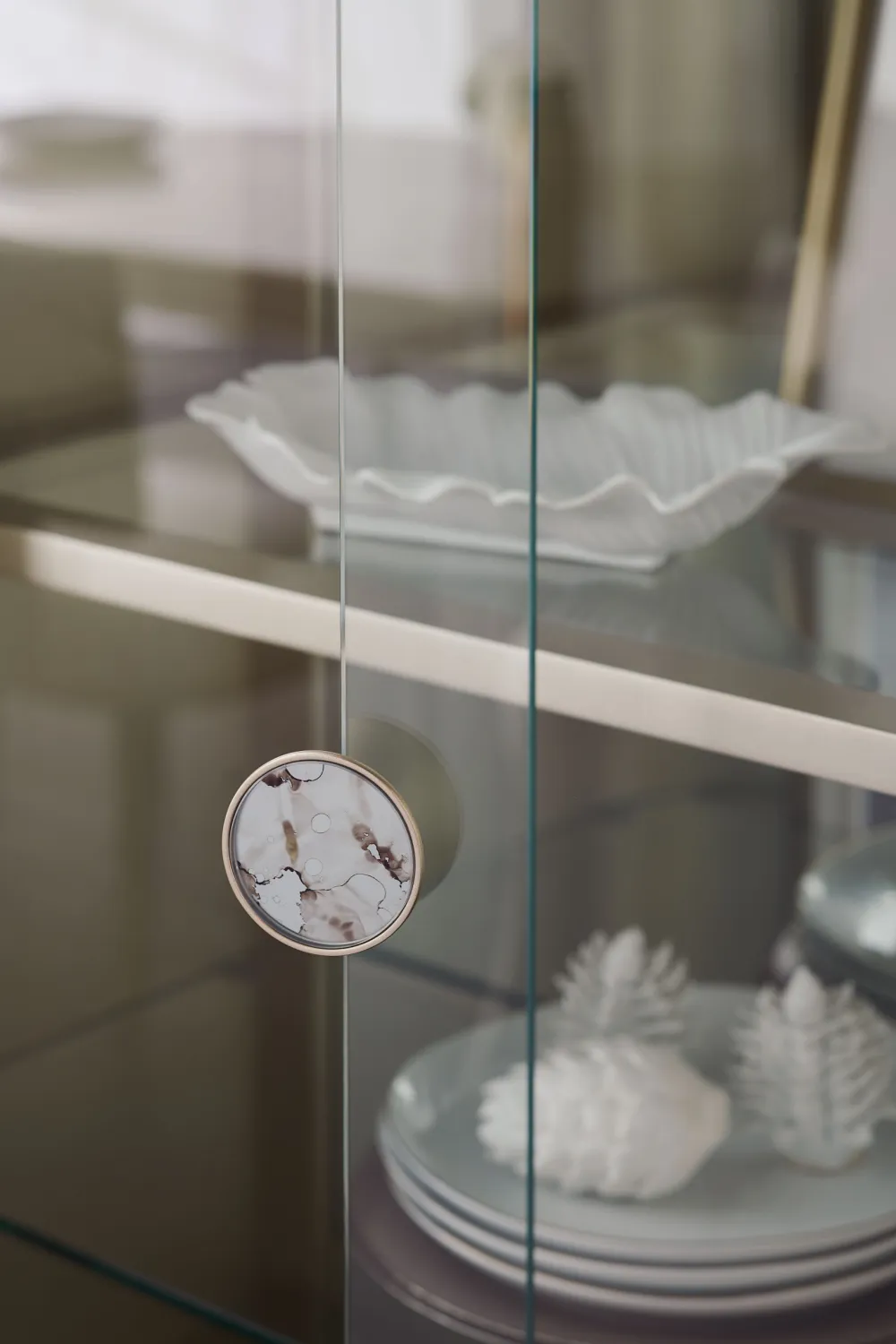 Silver Leaf Display Cabinet | Caracole Time To Reflect