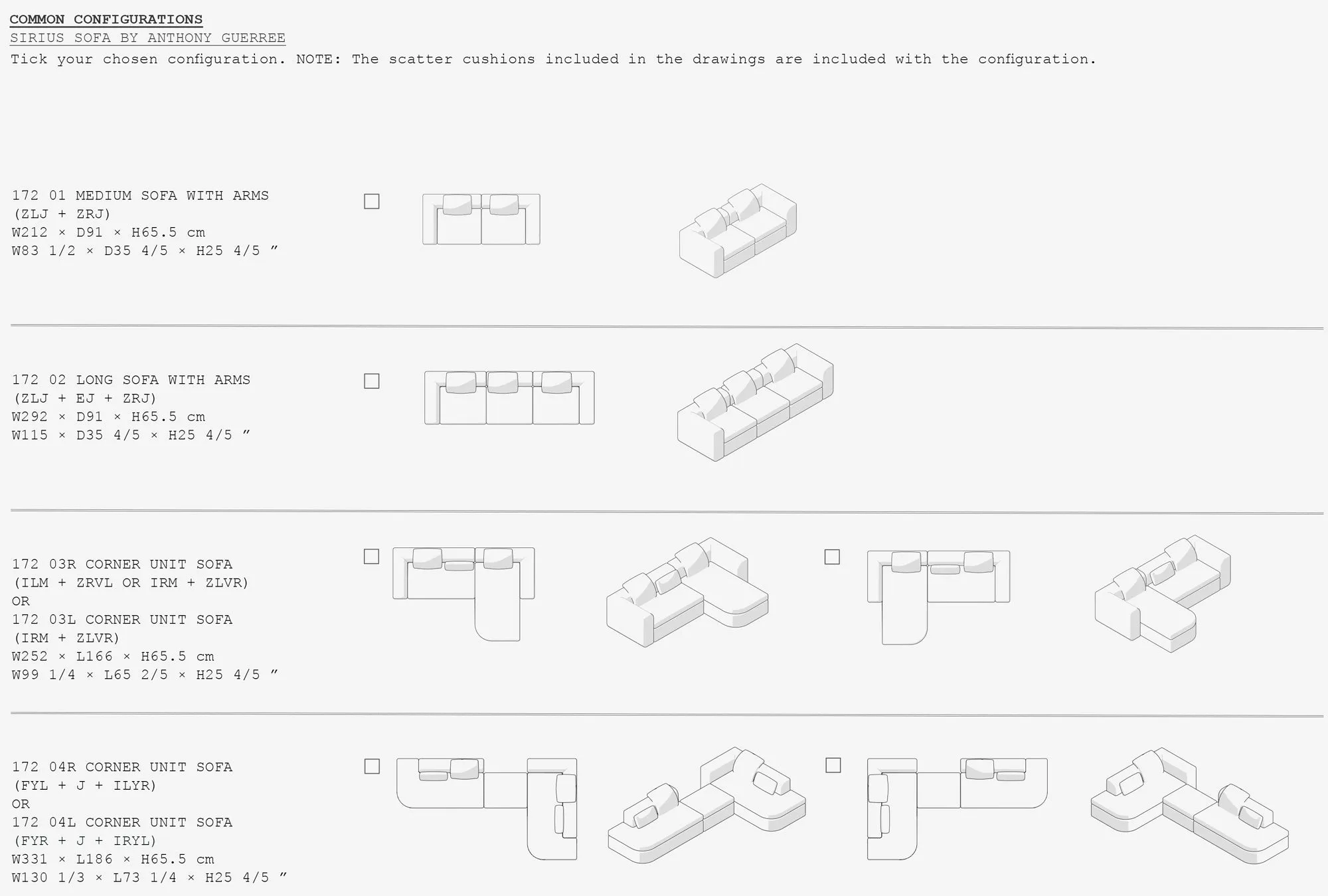 SIRIUS SOFA SYSTEM  - CREATE YOUR OWN