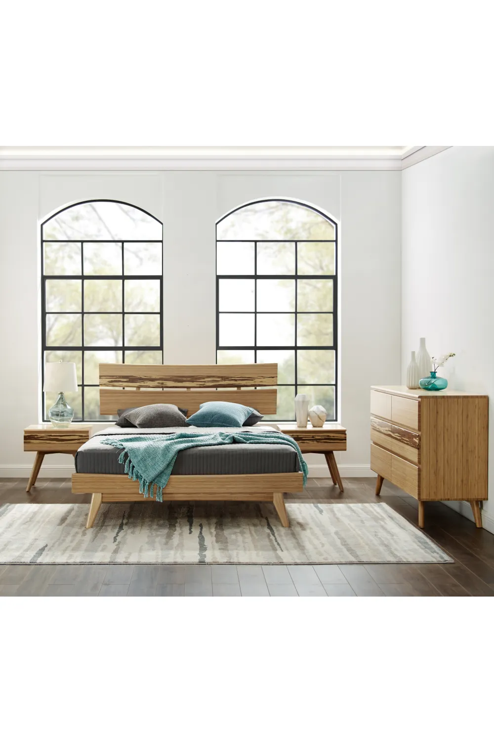 Solid Bamboo Platform Bed | Greenington Azara