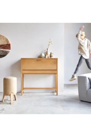 Solid Oak and Marble Desk | Tikamoon Eyota