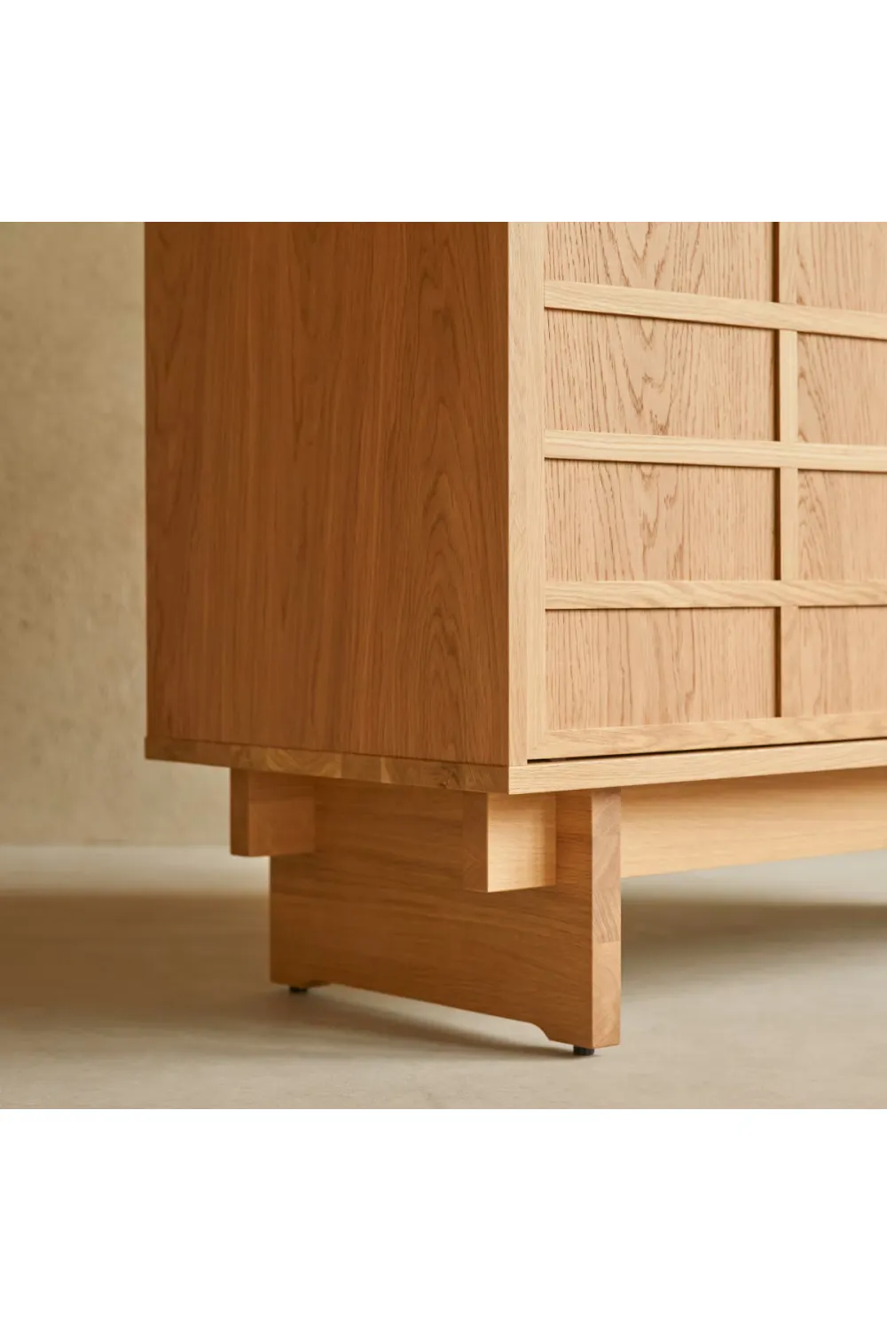 Solid Oak Japandi Bathroom Cabinet | Tikamoon Miu