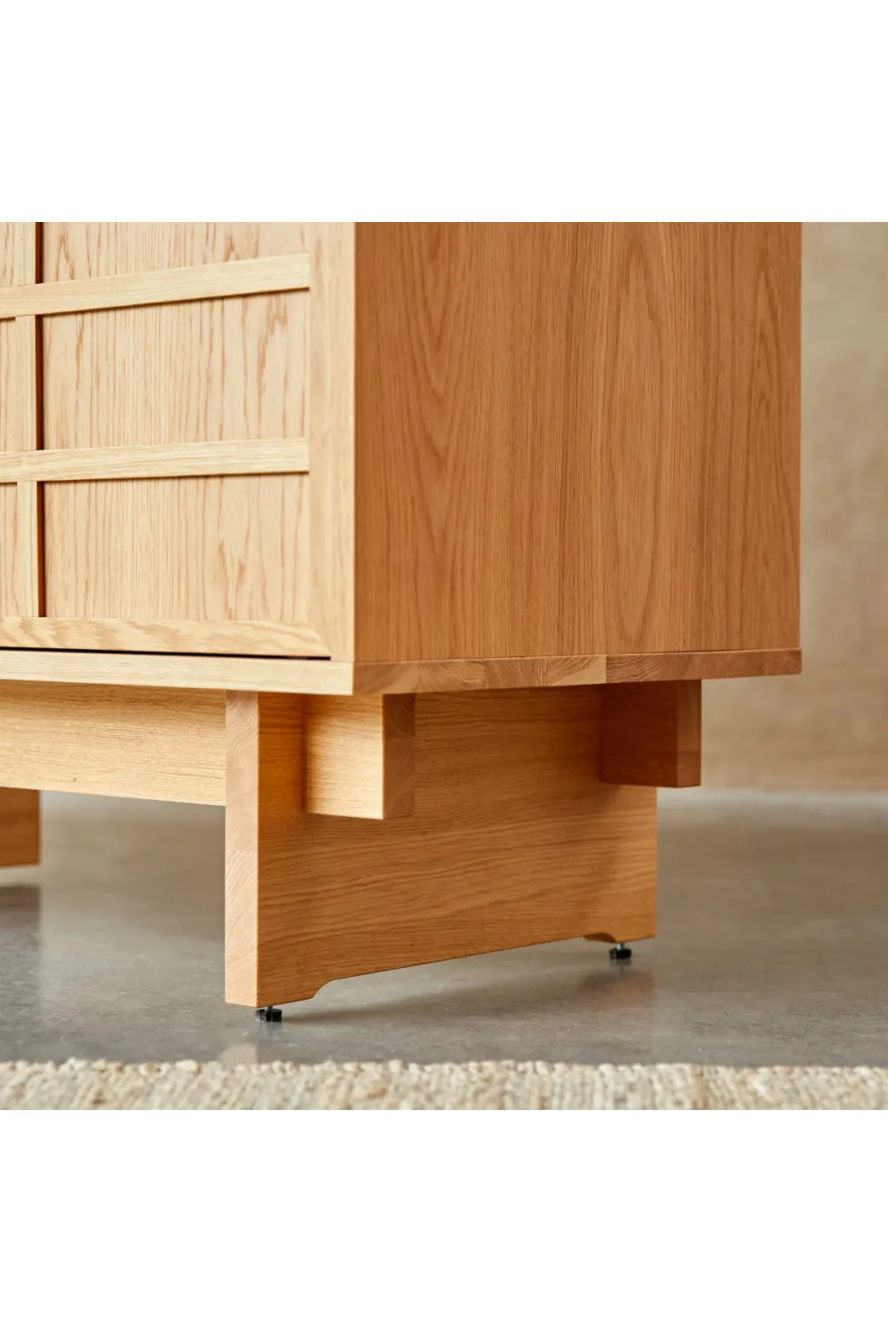 Solid Oak Japandi Bathroom Cabinet | Tikamoon Miu