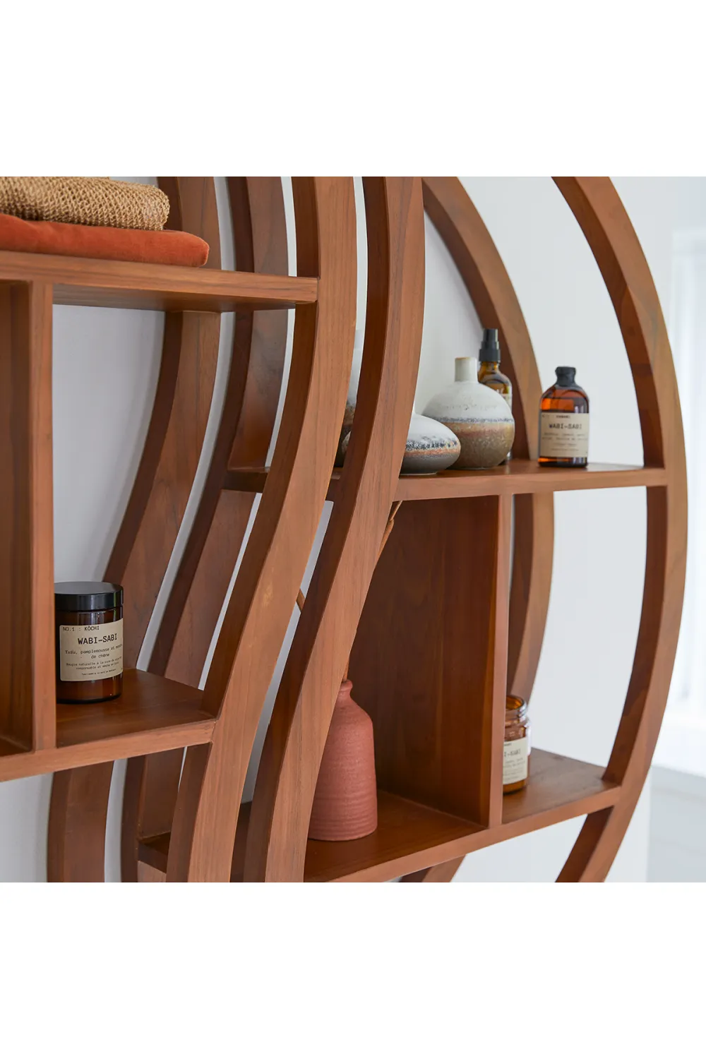 Solid Teak Wall Shelf | Tikamoon Ying Yang