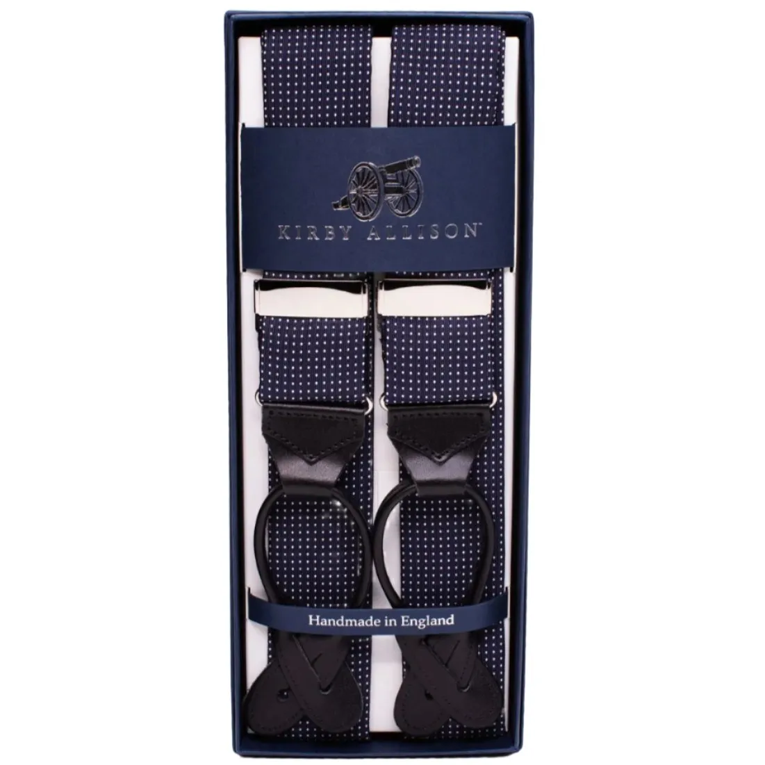 Sovereign Grade Pin Dot Navy Braces