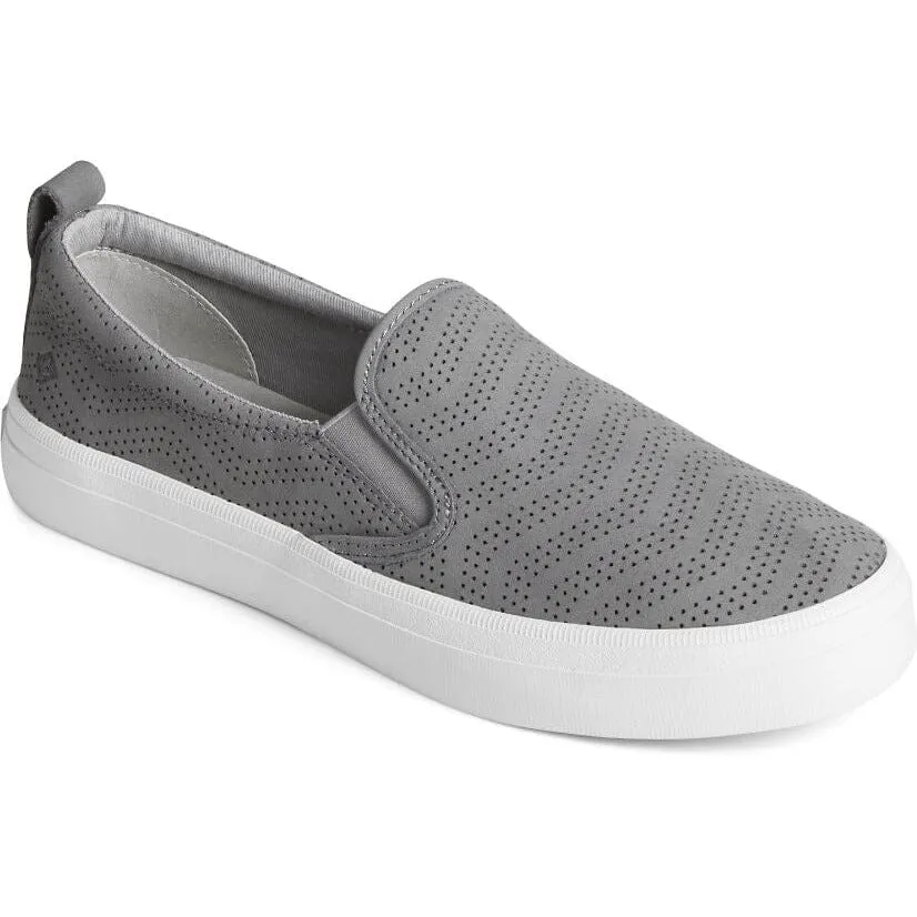 SPERRY CREST TWIN GORE PERFORATED LEATHER SLIP ON SNEAKER WOMEN'S - FINAL SALE!