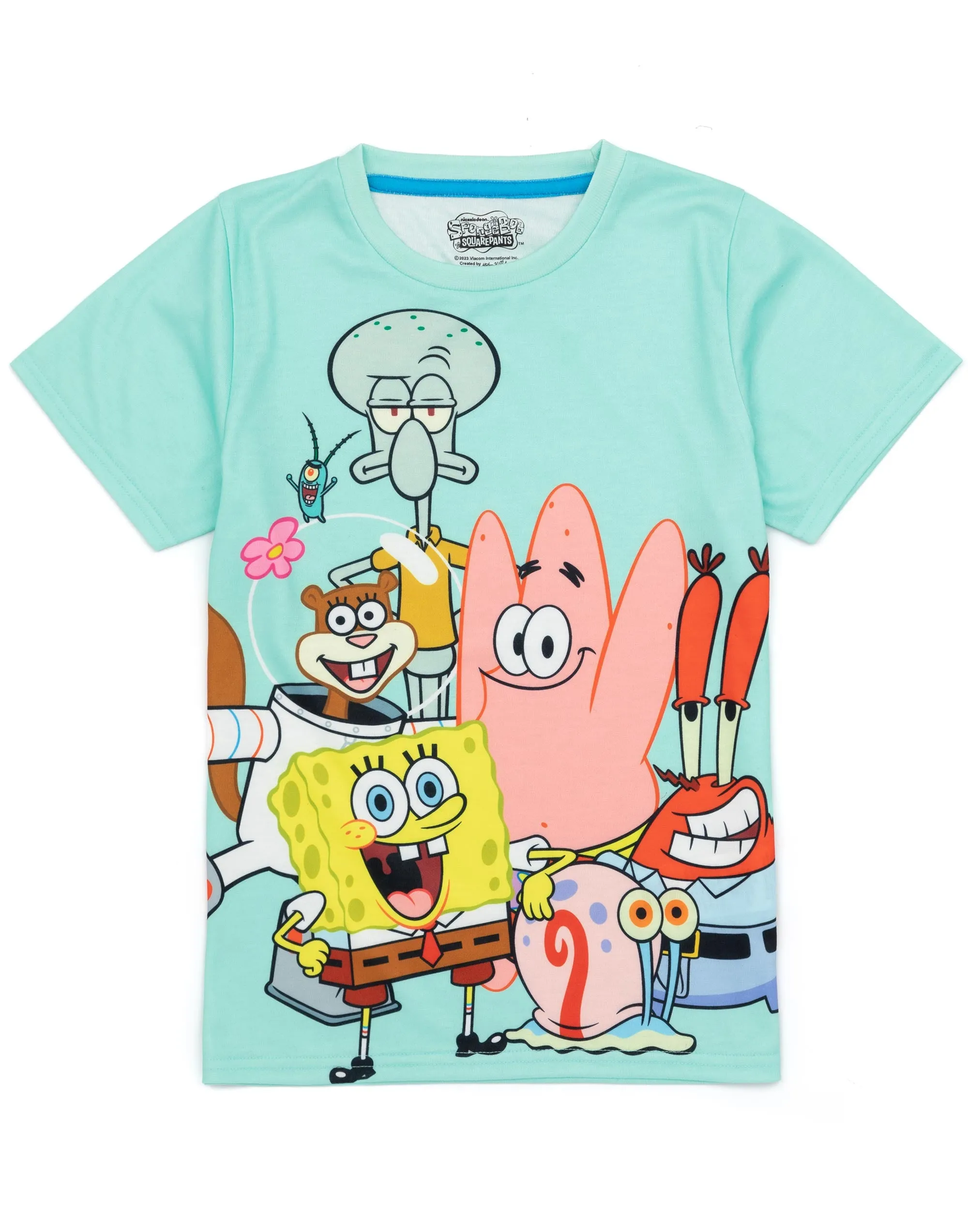 SpongeBob SquarePants Kids Blue T-Shirt And Shorts Pyjamas