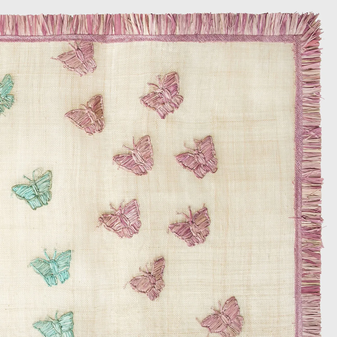 Straw ombre butterfly table runner