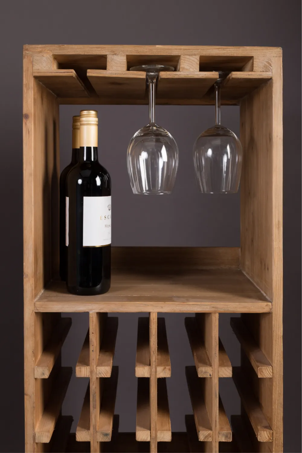 Tall Wooden Wine Cabinet | Dutchbone Claude