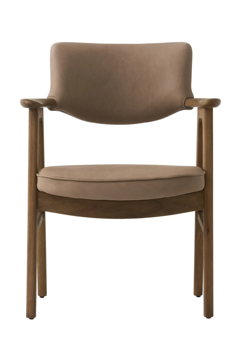 Taupe Leather Dining Chair | Andrew Martin Rutter