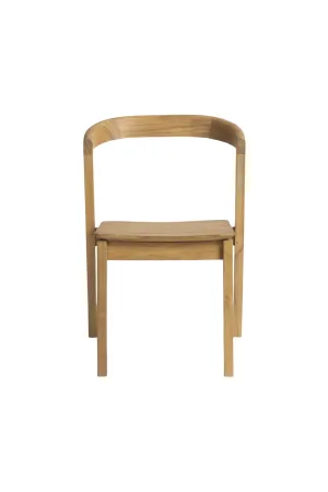 Teak Curved Back Chair | Dareels Arc