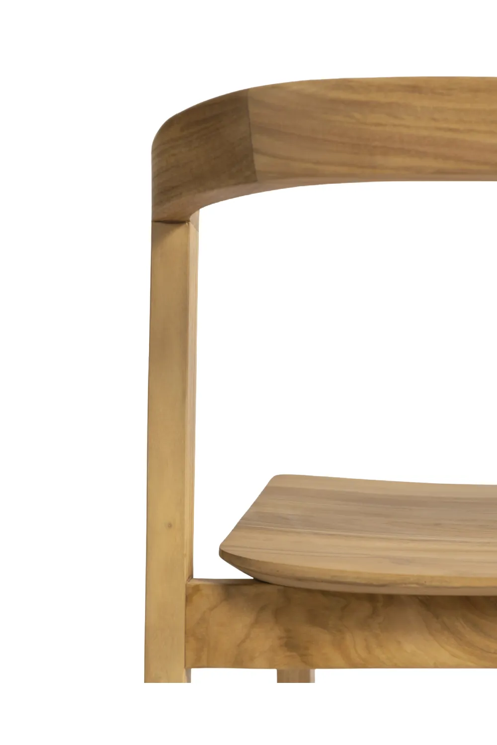 Teak Curved Back Chair | Dareels Arc