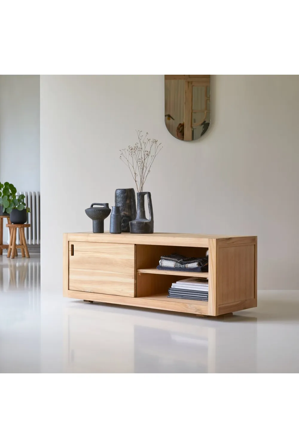 Teak Minimalist TV Cabinet | Tikamoon Adam