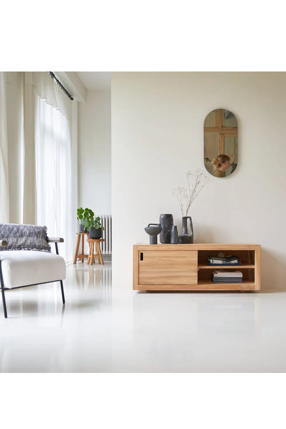 Teak Minimalist TV Cabinet | Tikamoon Adam