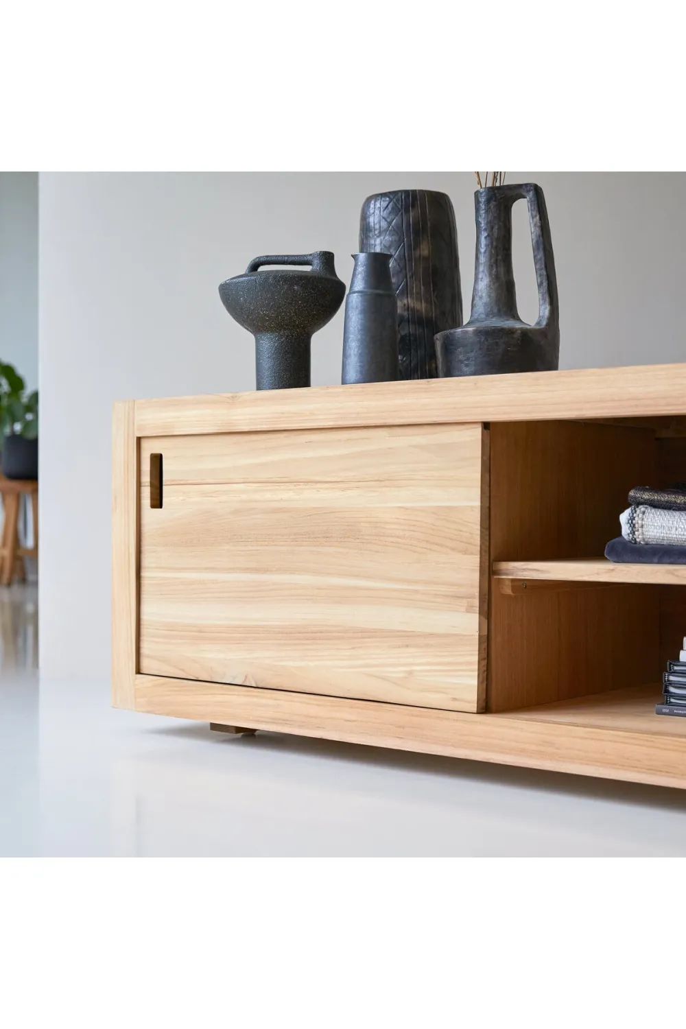 Teak Minimalist TV Cabinet | Tikamoon Adam