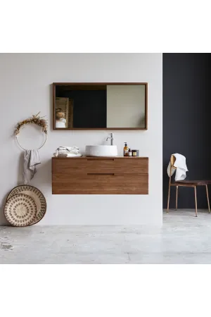 Teak Wall Mounted Vanity Unit | Tikamoon Baker