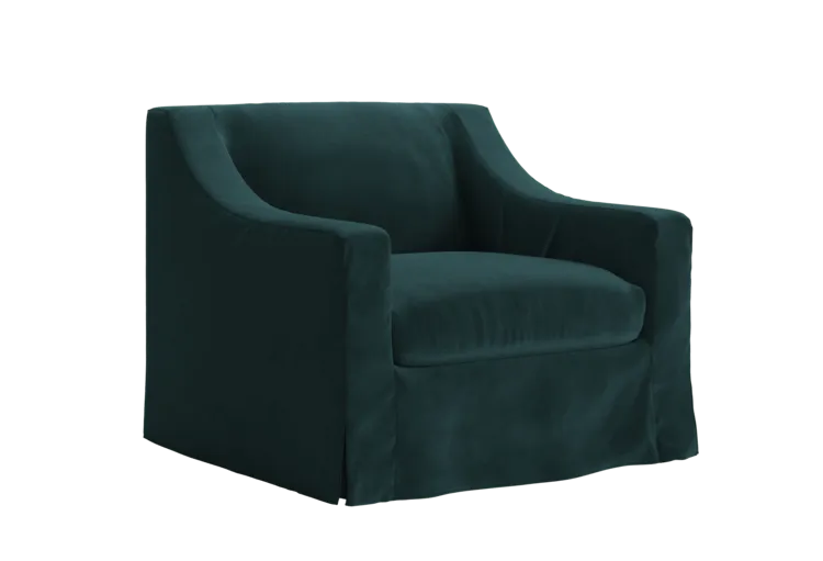 The Evergreen Chair in Recycled Velvet