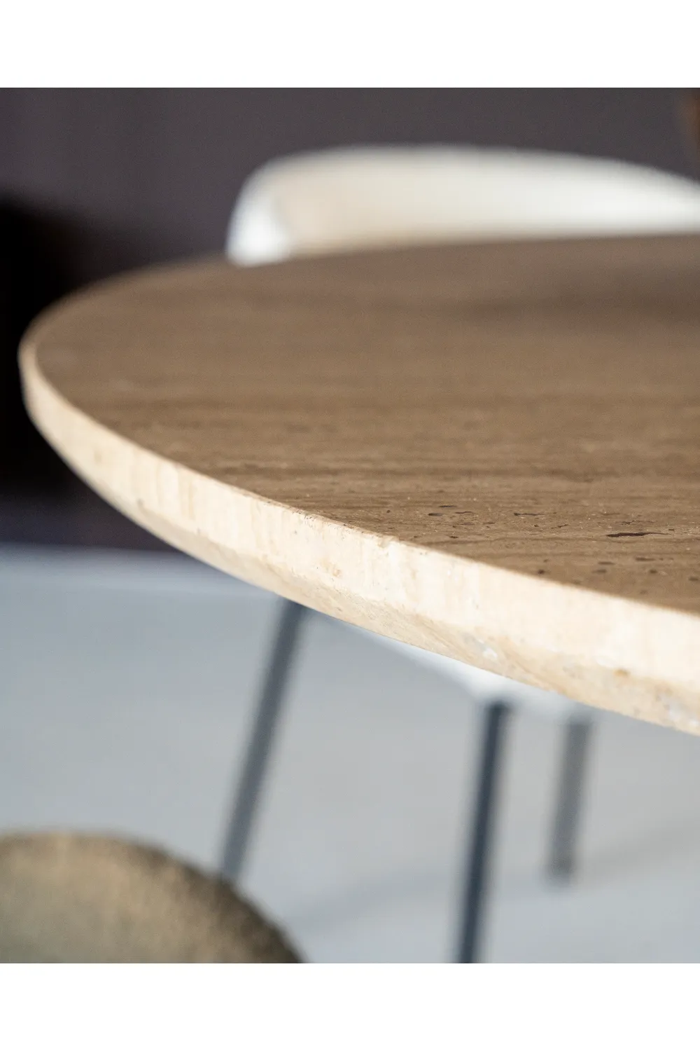 Travertine Pedestal Dining Table | Eleonora Aikin