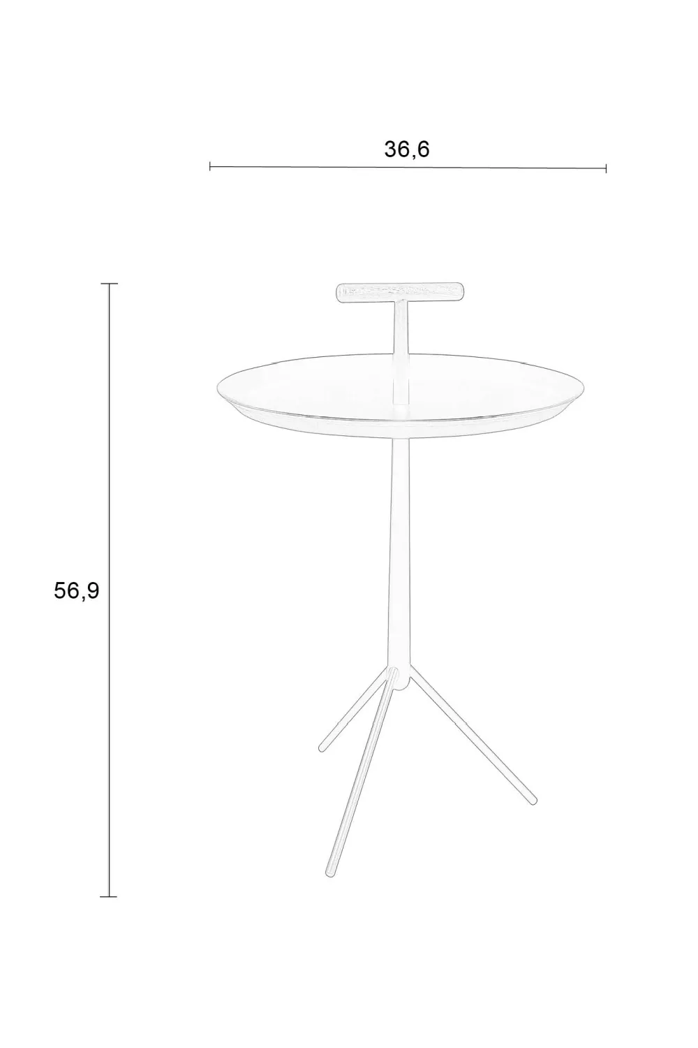 Tripod Modern Side Table | DF Handle