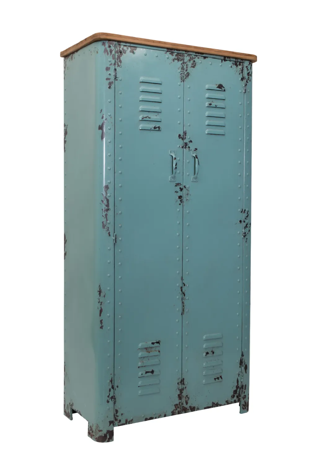 Turquoise Metal Accent Cabinet | Dutchbone Rusty