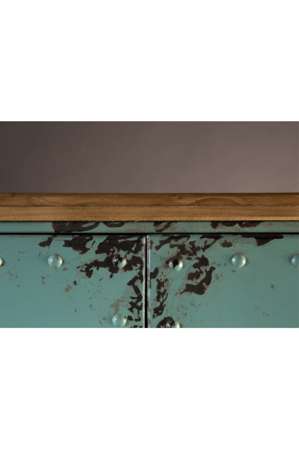 Turquoise Metal Accent Cabinet | Dutchbone Rusty