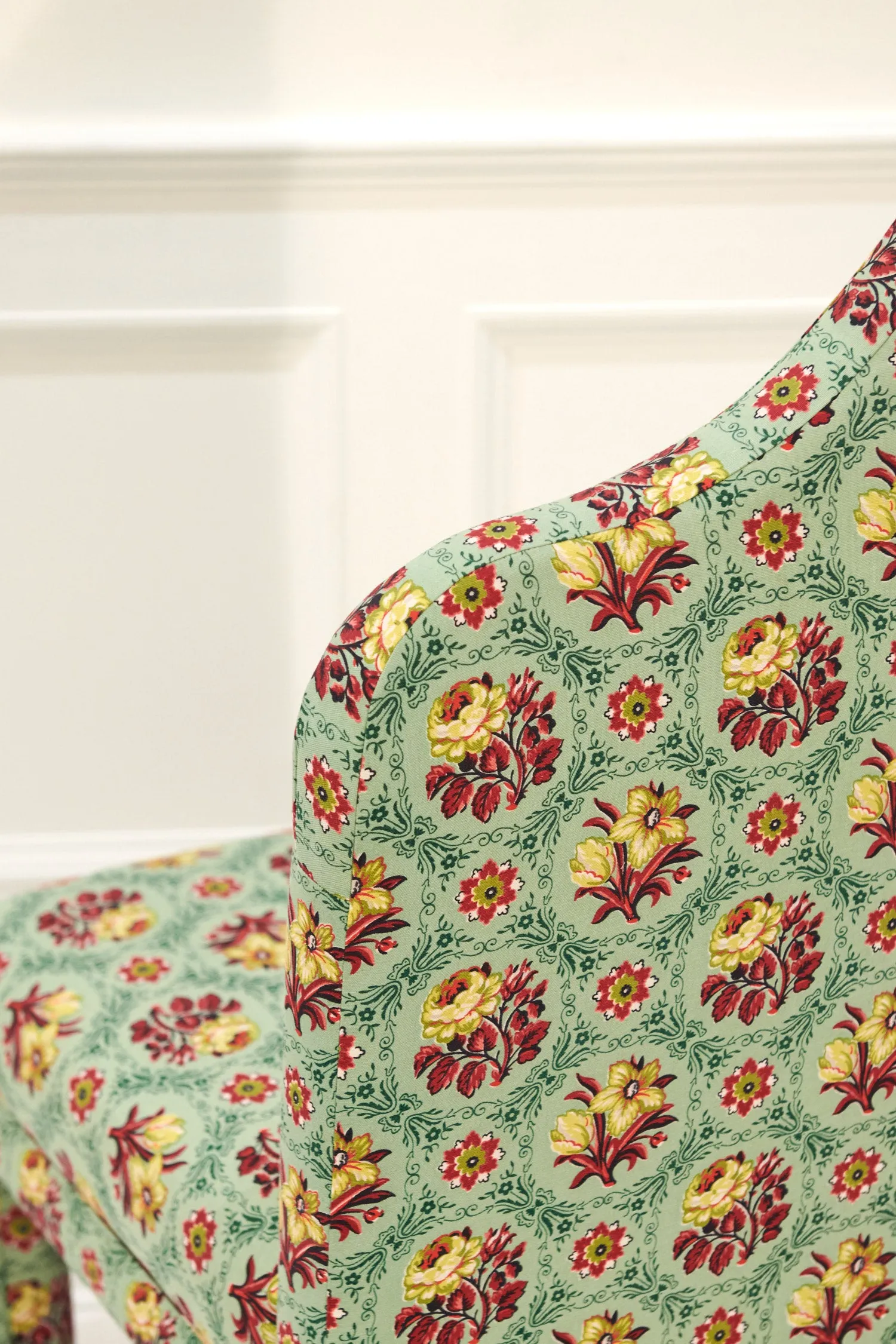 Upholstered Armchair in Vintage Floral