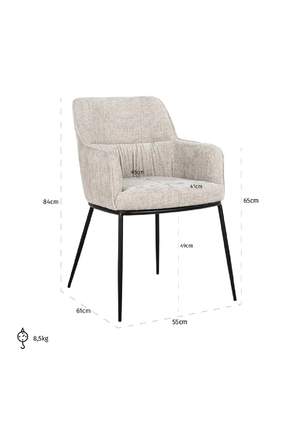 Upholstered Dining Armchair | OROA Bella